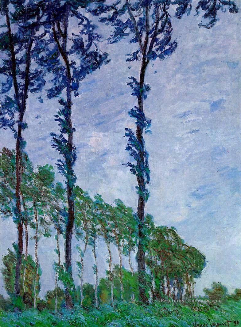 Poplars Wind Effect Claude Monet Peintures à l'huile